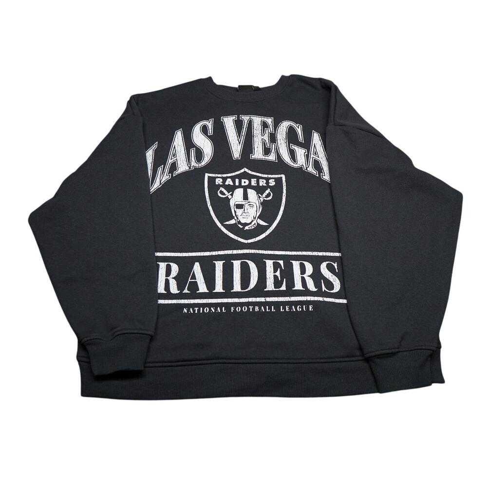 Las Vegas Raiders NFL Primark Black Crewneck Sweatshirt Mens Size L Logo